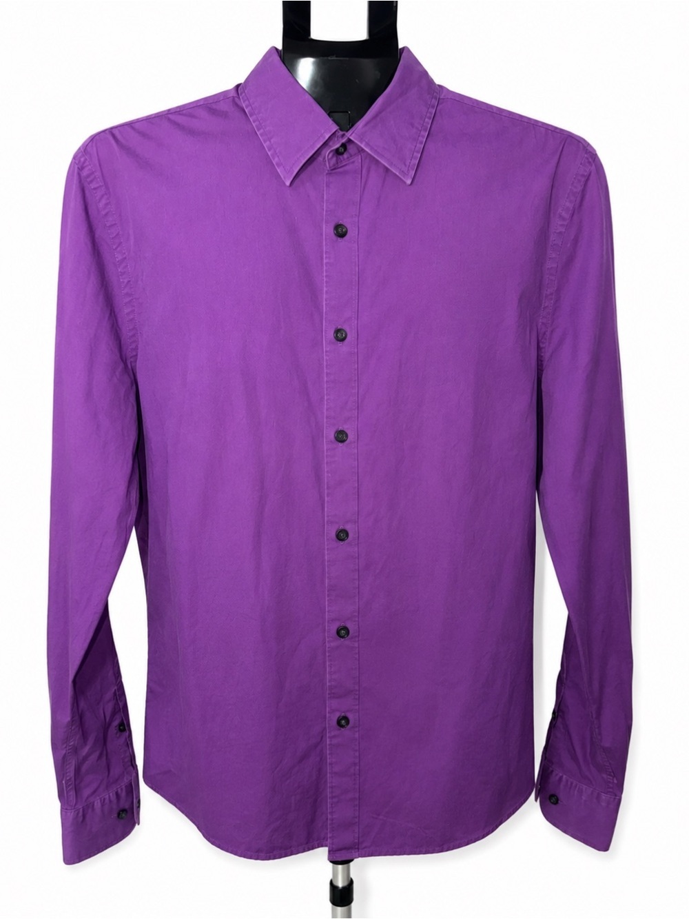 Express Men's Purple Button-Up Shirt